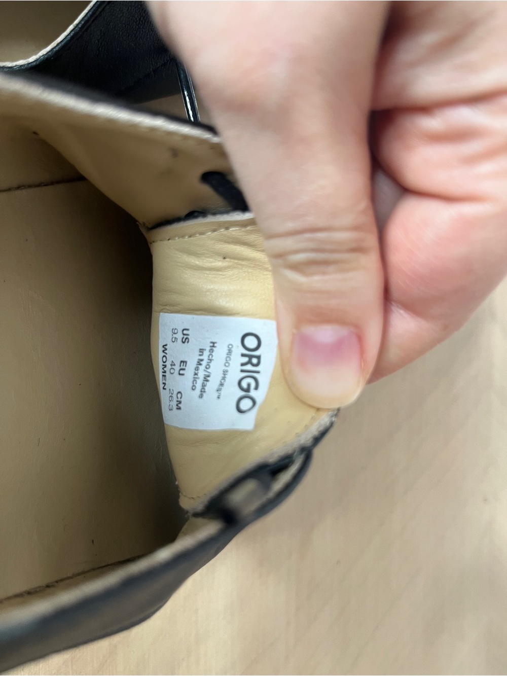 Origo Black Leather Women's Lace-Up Flats Size 9.5 Barefoot Wide Toe Box Minimal - Picture 6 of 6